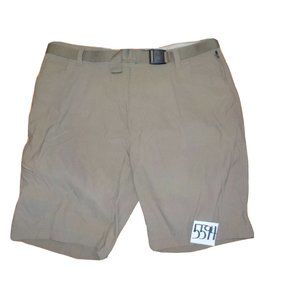 Wind River Outfitters Belted Hiking Trail 7 Pkt Shorts Taupe Mens